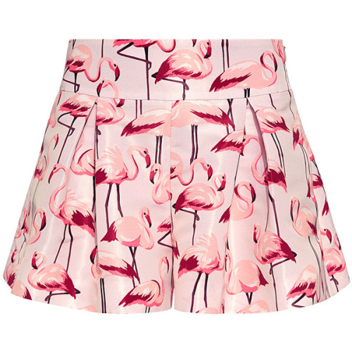 Red Valentino - Flamingo Peplum Shorts ❤ liked on Polyvore (see more relaxed fit shorts)