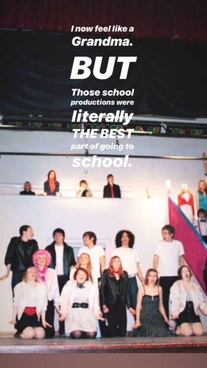 Louis at his school production of Grease( via cuppa_char’s instagram story) - 06/03