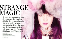 synthsister:  Grimes’ feature in BUST MAGAZINE;