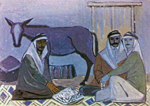 isqineeha:جلسة نسائية و جلسة شبابية Women and Men Get-Together/Session (1960s)Iraqi Artist FARAJ ABB