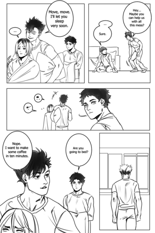 shibamannn: for @bokuakaweek , summer break! You always end up stickin’ to me somehow  part 1 / part