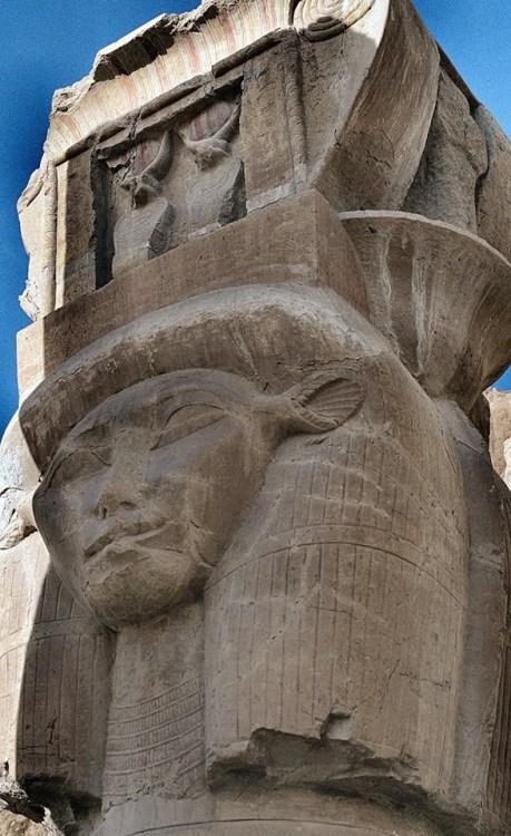 Hathoric column from the Shrine of the Goddess Hathor located next to the of Hatshepsut