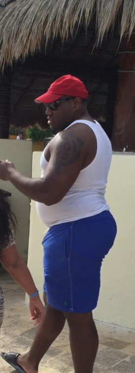 tmckenzie85:  Sexy Thick man on the beach in Cancun, Mexico…he was definitely an attention getter. 