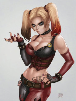 sexynerdyheroes:  Harley Quinn - Arkham City | by Dandonfuga 