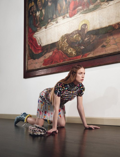 Raquel Zimmermann by Willy Vanderperrefor W Magazine, June/July 2014 I love how the location in