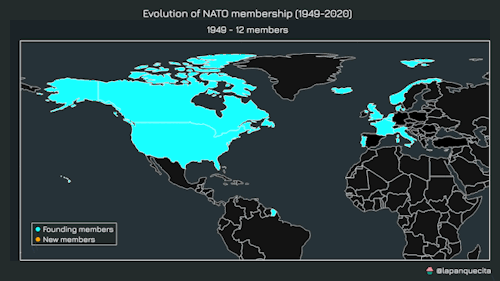 mapsontheweb:  Evolution of NATO membership