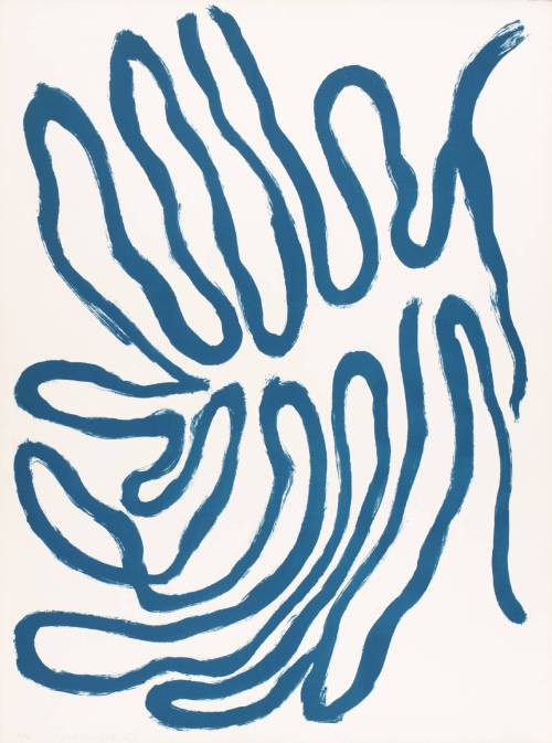 tri-ciclo:William Turnbull ( 1922–2012 )Leaves, Blue, 1967 Medium Lithograph on paper