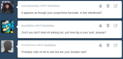 fyxietime:  Anything bigger isn’t canon! Except when it is!~ And yes, they’re real~ &gt;3&gt;  The fyxie has spoken.