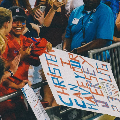 rookieforlife:twmasters: Why did Christen Press strip down to her sports bra on the field after the 