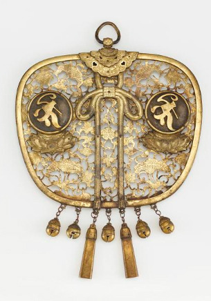 japaneseaesthetics:  Buddhist altar pendant (keman).  Kamakura period, 1185-1333.  Purchase — Charles Lang Freer Endowment
