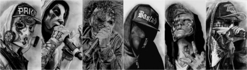 this-is-alias: happiness-is-just-a-word:All my newest drawings of the members from the band hollywoo