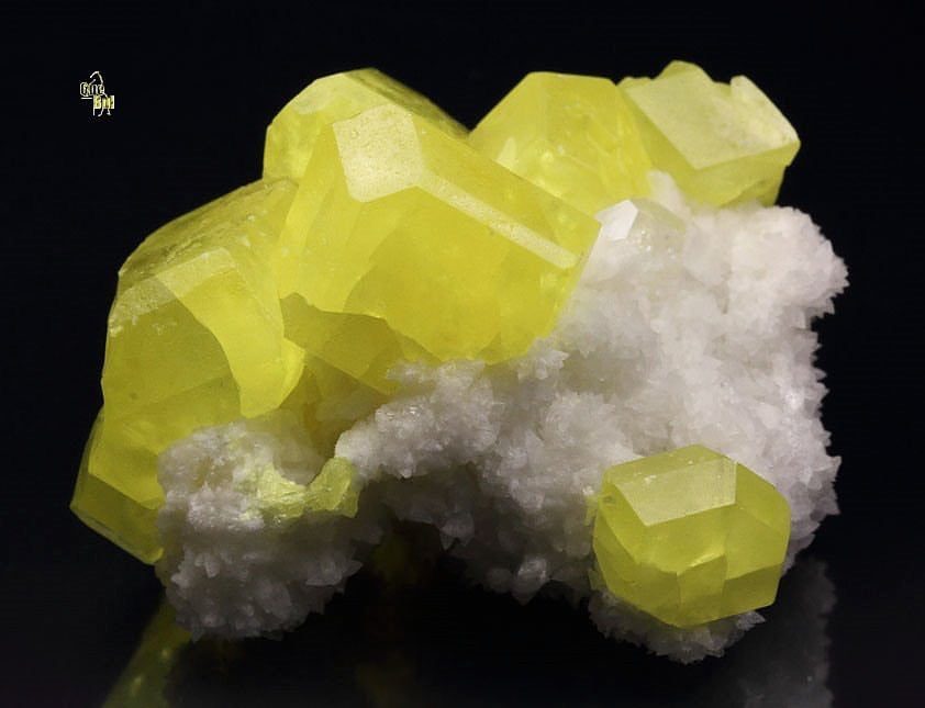 geologypage:  Sulfur, Aragonite | #Geology #GeologyPage #Mineral  Locality: Cozzo