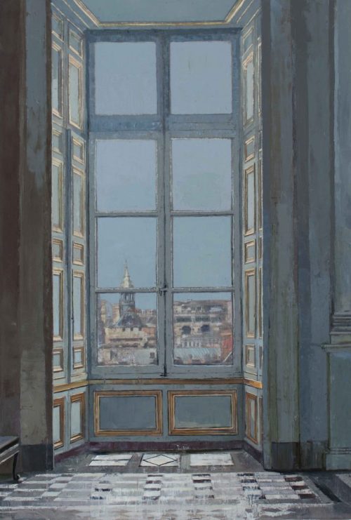 La Conciergerie    -   Patrick PietropoliFrench,b.1953-Oil on Canvas   59 × 40 in     49.9 × 101.6 c