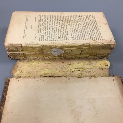 msulconservationlab: Surprise!  I was excited when the binding of the book started to fall away