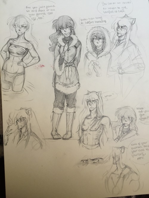 inuyasha-ruined-mylife: Oh hey, more InuYATLA head canons. This is a sketch dump I did maybe a week 