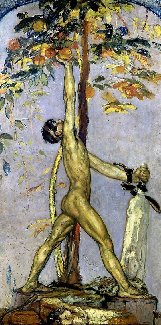 stonemen:  Georges Desvallieres. Hercules in the garden of Hesperides. 1913. Musee