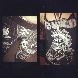 nurgal:  Reinforced the crotch and dyed my favorite rancid shirt black ayeeeee 