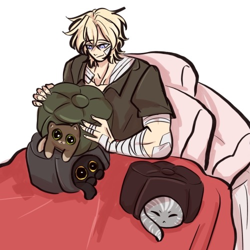 Aventurine Got The Cat Cakes As A Get-well-soon Gift, Kinda Like Little Therapy Pets For His Recovery