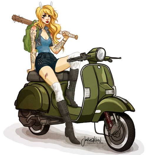 Porn photo thealcolyte:  Adventure Time Moped Gang!