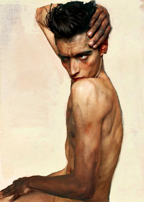 youngmalemodels:Adrien Sahores by Eric Nehr for Influence No. 10Egon Schiele painting