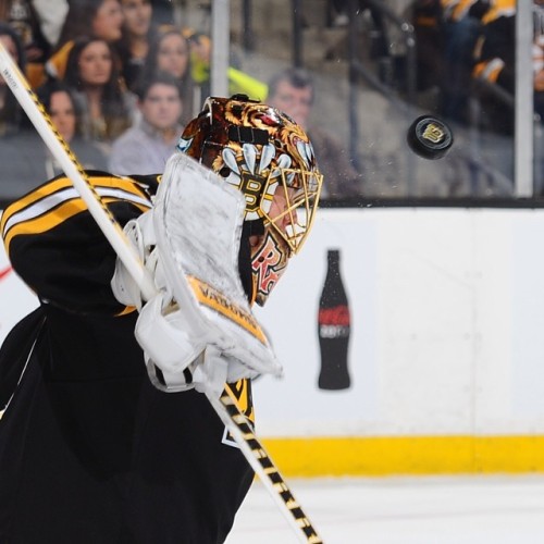 Tuukka Rask makes blocker save in tonight’s game vs. the Sens #nhlbruins