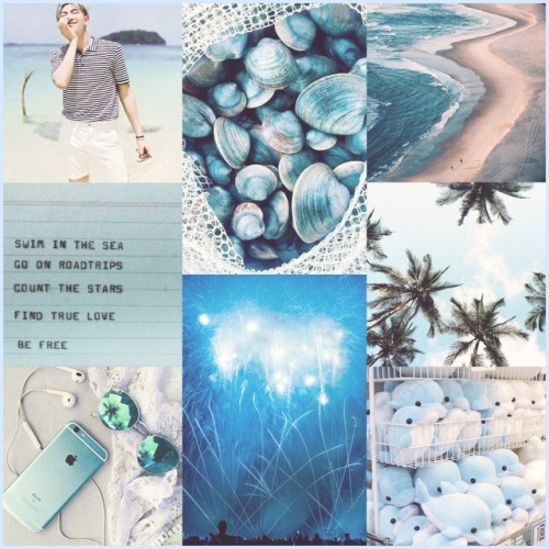 baepsaeboyss: Namjoon-Soft Blue Summer Aesthetic.(Such a long title) Requested by-Soft Joon Stan “Th
