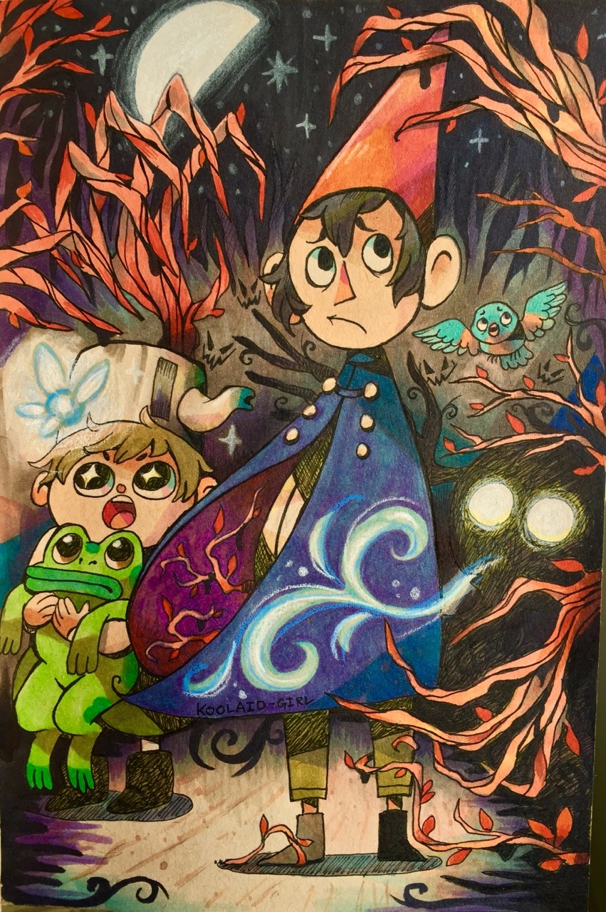 koolaid-girl:  A little process this for my OTGW drawing. I’m still mad I should