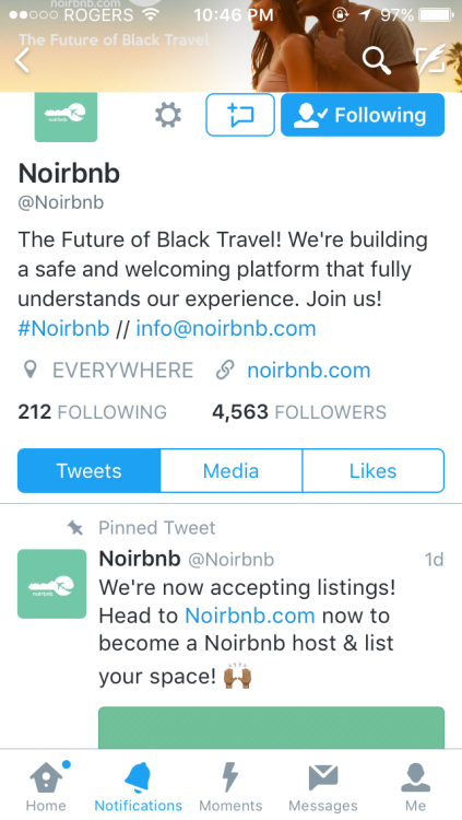 trebled-negrita-princess:  takingbackourculture:  I know first hand how hard it is to get a place on AirBnb while black. This site just got started. Combat antiblackness, let’s support it.  -Dami   To everybody still complaining about AirBnb STOP IT.