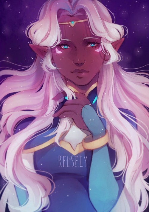 relseiyart: Last of my Voltron portrait series, Allura!!  Her hair is so fun to work on ♡