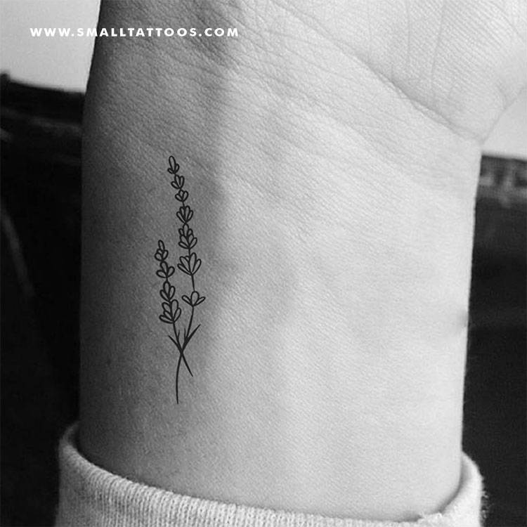 Fine line lavender temporary tattoo, get it here ► https://bit.ly/2SQazLv