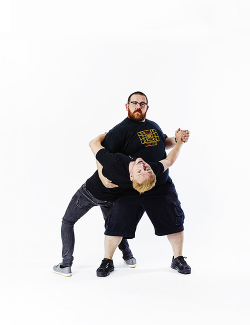 Anthonymackies:  Ew’s Comic-Con ‘13 Star Portraits: Nick Frost And Simon Pegg.