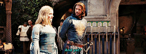 MORFYDD CLARK and LLOYD OWEN As Galadriel And Elendil In The Lord Of The Rings: The Rings Of Power 1x05 “Partings”