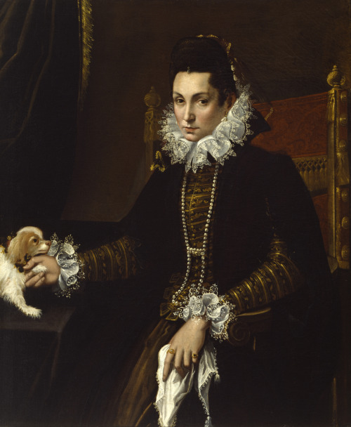 pintoras:Lavinia Fontana (Italian, 1552 - 1614): Portrait of Ginevra Aldrovandi Hercolani (c. 1595) (via The Walters Art Museum)