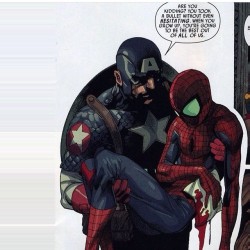 longlivespidey:  “Taking a bullet isn’t fun, trust me..” #openrp #spidey #marvelrp #avengers by spxder.mxn http://ift.tt/1HcNAMX