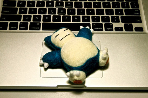 retrogamingblog:  Needle Felted Snorlax made by Najmah Salam  