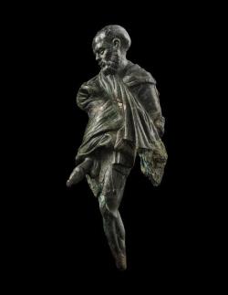 archaicwonder: Roman Bronze Figure of  Priapus, 1st Century AD  This beautifully expressive figure has a rich patina with fine anatomical details, including his characteristically over life-sized phallus. The deity exhibits an elegant counterpoised twist,