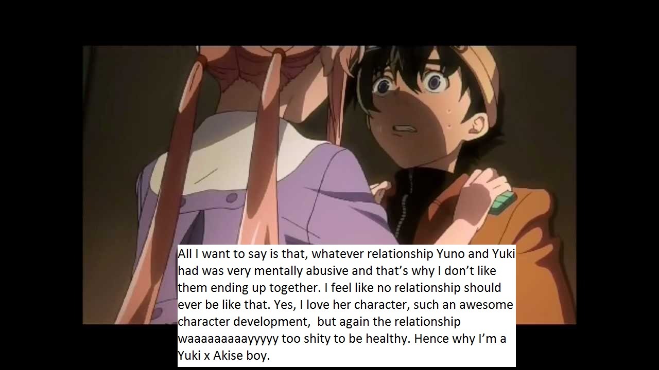 Mirai Nikki Confessions — “ I don't know about you guys but I