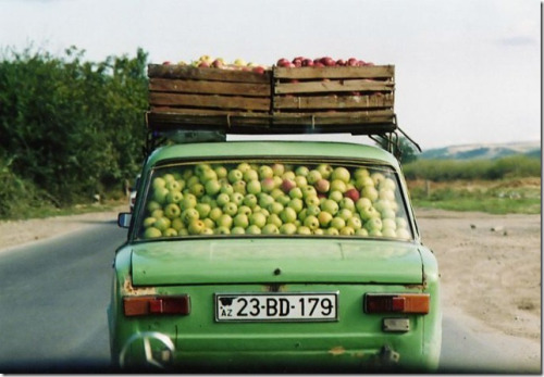 nathanklblair:  Lada filled with Apples. Reminiscent of my past life in Almaty, Kazakhstan.