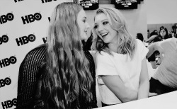 mariahmathers:  Natalie Dormer and Sophie Turner attend the “Game of Thrones ” autograph signing at San Diego Comic Con 2015