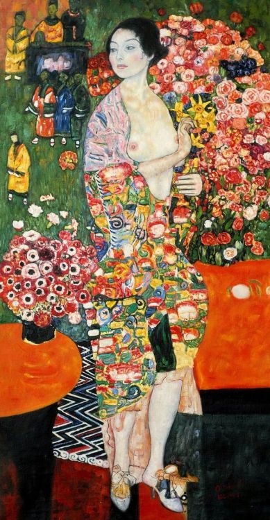 Gustav Klimt, The Dancer, 1916/ 1918, Oil on canvas, 180 x 90 cm, Private Collection