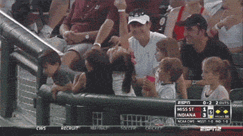 buzzfeedsports:  Never get in the way of a little girl and her foul ball [via]