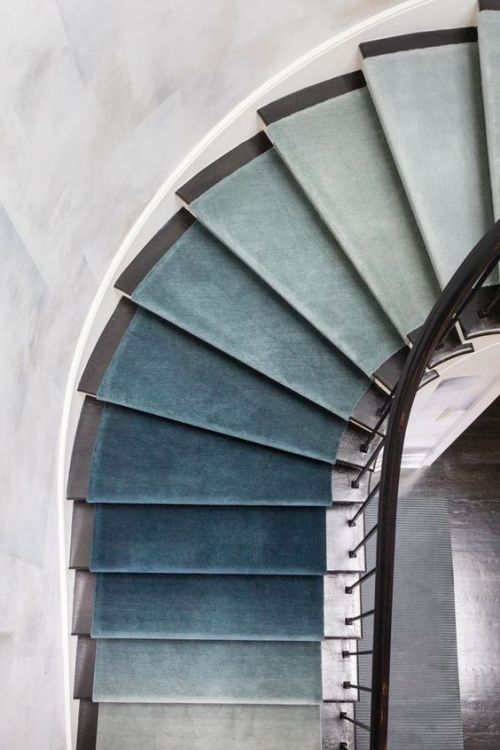 thedesignwalker:#green #gray palette for this #stair