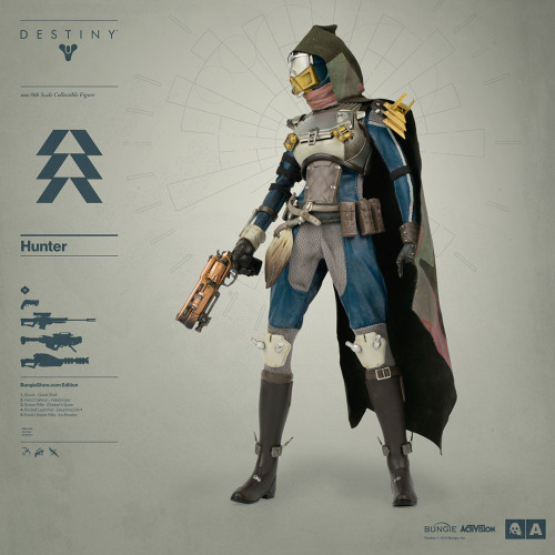 worldof3a:  PRE-ORDER BEGINS JULY 21st, 2016Bungie  and 3A proudly announce the highly anticipated DESTINY HUNTER – the  third class of Guardian in 3A’s 1/6th Scale Collectible Figure Series  from the critically acclaimed game, DESTINY. The Hunter