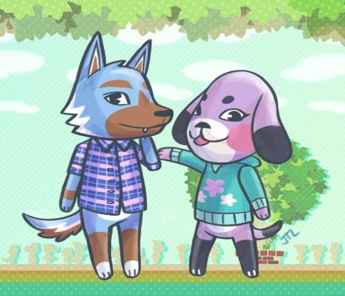 my bf and i as animal crossing villagers  aka fake fursonas 