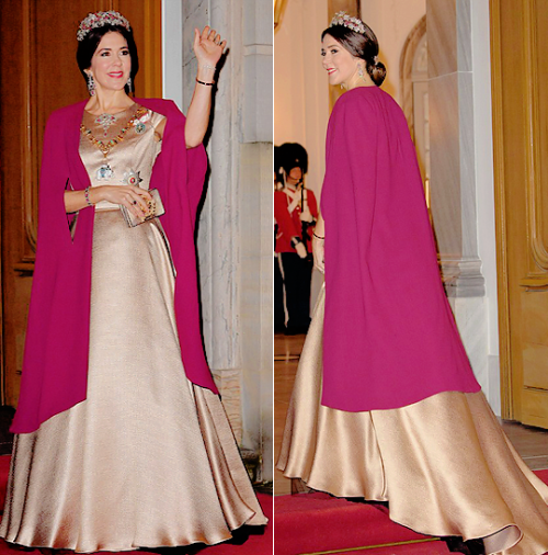 crownprincesses: Crown Princess Mary attends the New Year Reception at Amalienborg Palace Great