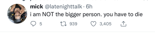 odinsblog:LOL, no. I am not the bigger person. He has done some fiendishly evil shit. I hope he dies. Soon and painfully. And no, I am not “becoming the thing I hate” nor am I “being just as bad as him” … are you fucking kidding me?? At a minimum,