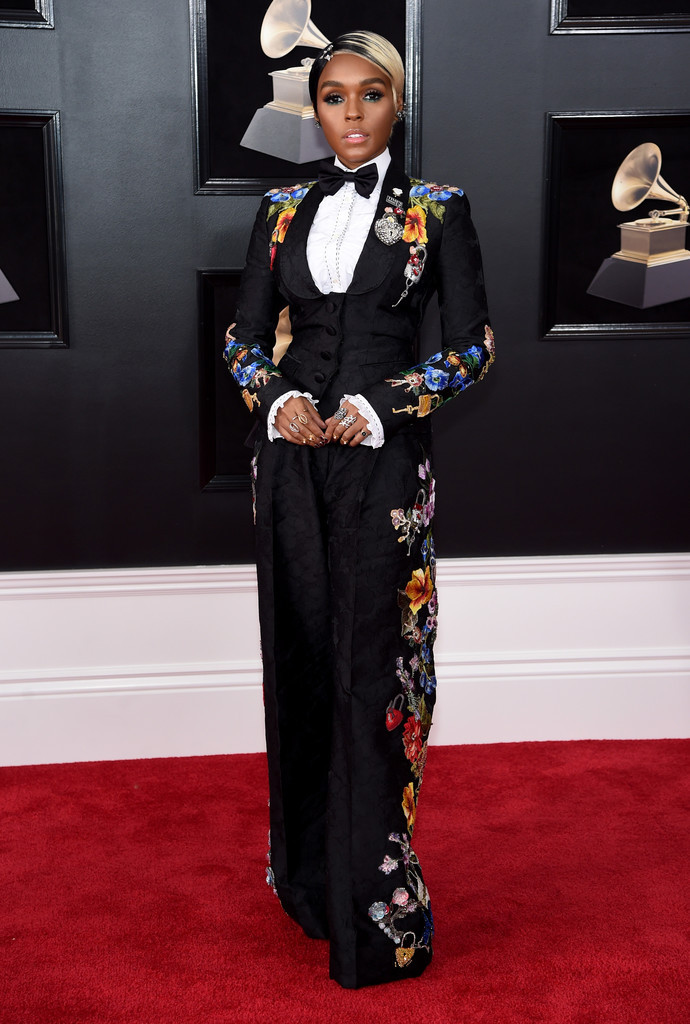 monaedroid:  Janelle Monáe  attends the 60th Annual GRAMMY Awards  Madison Square