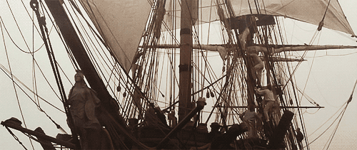 And though we be on the far side of the world, this ship is our home. This ship is England.