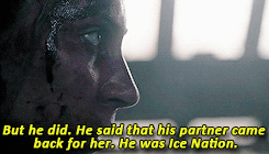 bell-clarke:“We’re looking for Wanheda.”bellamy & niylah in 3.02 requested by anonymousPoor Niyl