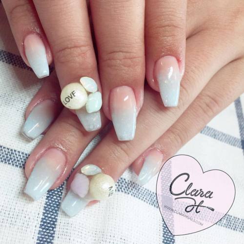 LOVE ME BABY BLUEBookings online www.clarahnails.com#clarahnails #acrylicnails #melbournecbd #me